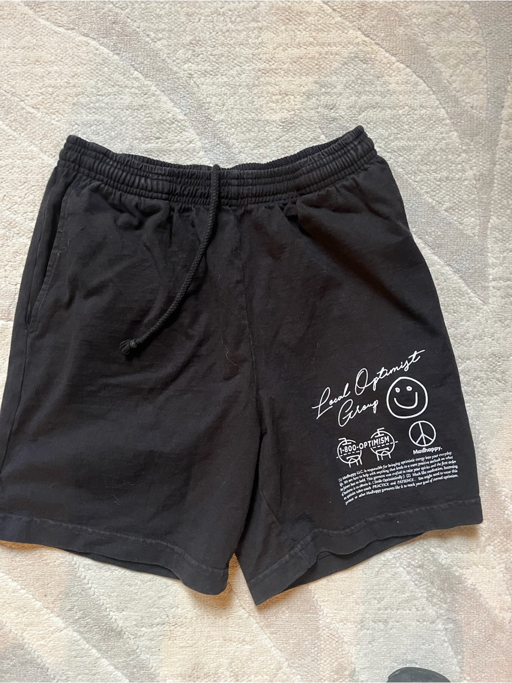 MadHappy Black Shorts Local Optimist Group size XS
